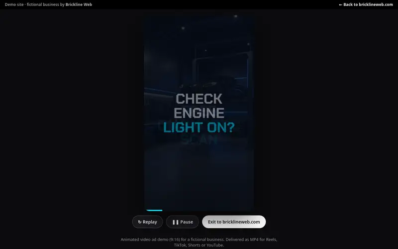 Preview of the ad-autorepair-9x16 demo