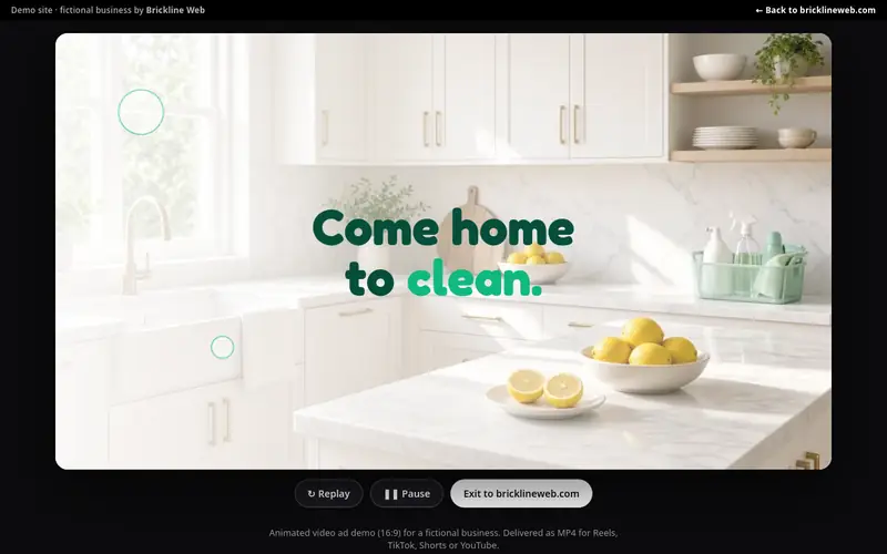 Preview of the ad-cleaning-16x9 demo