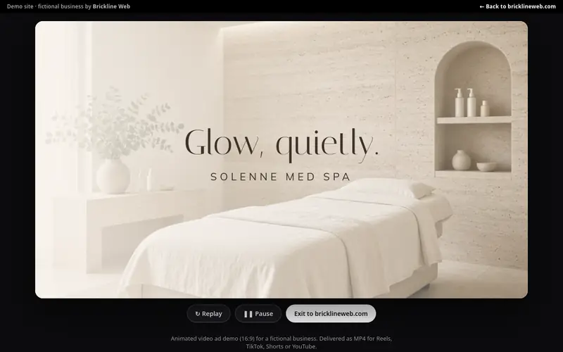 Preview of the ad-medspa-16x9 demo