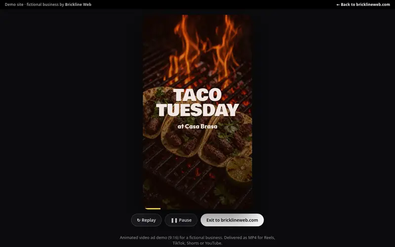 Preview of the ad-taqueria-9x16 demo