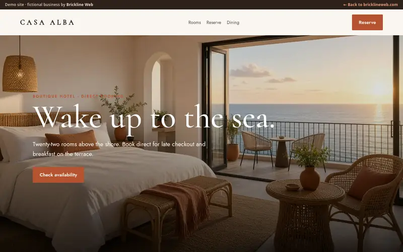Preview of the hotel-casa-alba demo