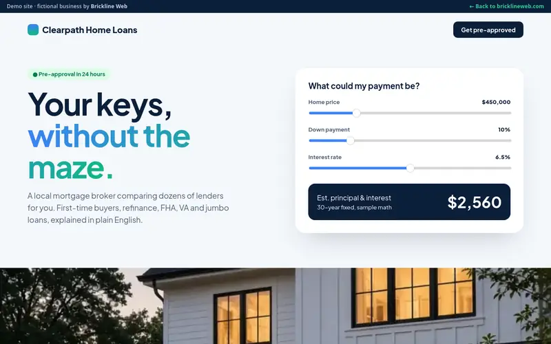 Preview of the mortgage-clearpath demo