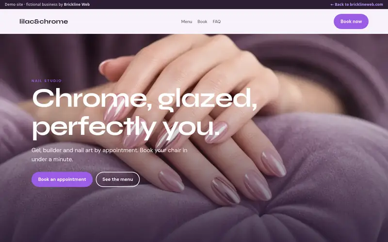 Preview of the nails-lilac-and-chrome demo