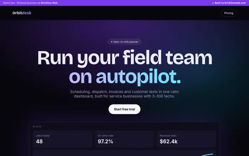 Preview of the saas-orbitdesk demo