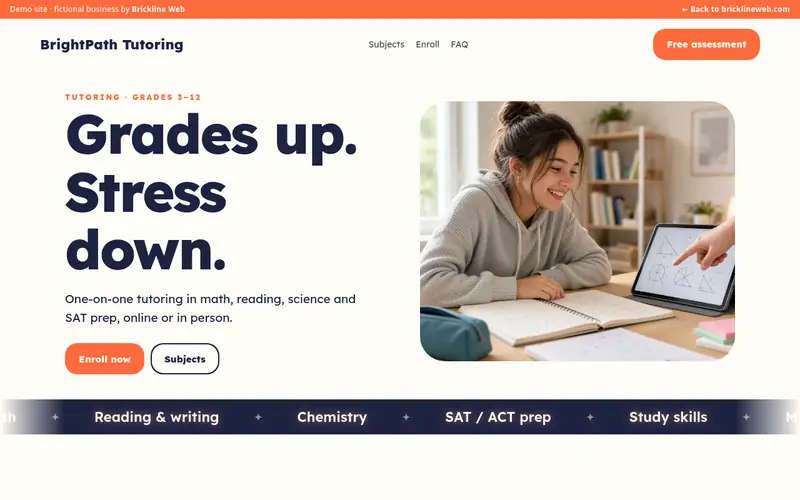 Preview of the tutoring-brightpath demo